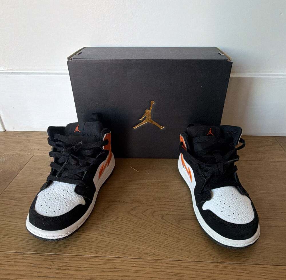Jordan 1 Mid (TD) 'Shattered Backboard' Toddler Sneakers 640735-058 - Picture 3 of 4
